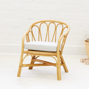 Silla infantil de ratán con cojín, sillas de bebé de caña, bajo costo, suministros directos de fábrica - Product Image 1
