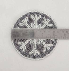 Posavasos con cuentas hechos a mano-Posavasos bohemios con respaldo de poliéster (4x4 pulgadas) - Product Image 2