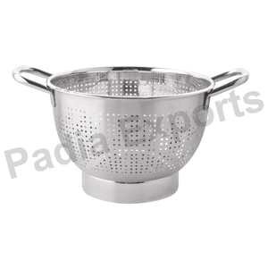 กระชอนลึกสีเงินทันสมัยด้ามจับสแตนเลสที่ทนทานเครื่องกรองอาหารที่เป็นโลหะเป็นมิตรกับสิ่งแวดล้อมเครื่องล้างจาน - Product Image 2