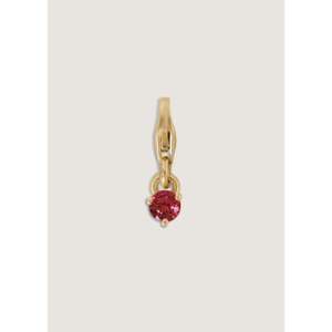 Joyería Religiosa Ma-eum con Rubí como Piedra de Nacimiento, Oro Rosa de 14K, Chapado en Oro, Diseño de Pirámide con Acentos de Diamantes en Rodio - Product Image 1