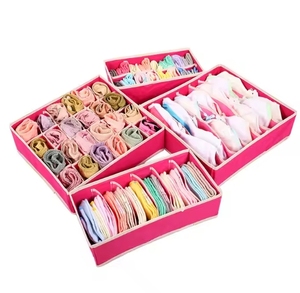 Hot Bán Nhà Đa-Kích Thước Áo Ngực Đồ Lót Vớ Lưu Trữ Hộp Có Thể Gập Lại Hộ Gia Đình Không Dệt Tủ Quần Áo Ngăn Kéo Tủ Quần Áo Lưu Trữ - Product Image 2