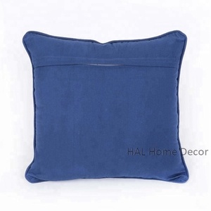 <b>Decorative</b> Christmas Wholesale Indigo Eco-Friendly Washable <b>Pillow</b> Cover Custom Ikat Embroidered Cotton Throw <b>Pillow</b> Home Hotel - Product Image 3