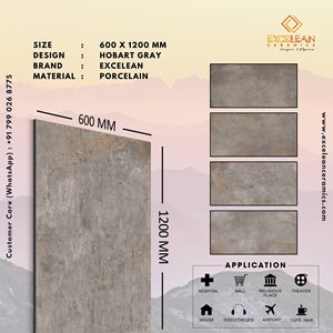 Carreaux de porcelaine modernes en bois métallisé mat de conception européenne 60x120mm 24x48 pouces 600x1200 MM fabriqués en Inde Azulejos Pisos - Product Image 6