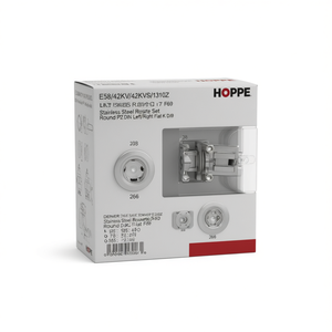 Denver E58/42KV/42KVS/1310Z Stainless Steel Rosette Set F69 Round PZ DIN Left/Right Flat D/K HOPPE Blinds <b>Shades</b> & Shutters - Product Image 2