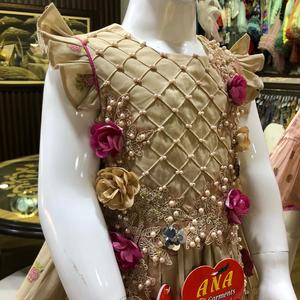 Gulab Designer Floral Print Summer &lt;b&gt;Tutu&lt;/b&gt; &lt;b&gt;Dress&lt;/b&gt; Custom Wholesale Made From Satin Cotton Age Group Children for Spring Parties - Product Image 4