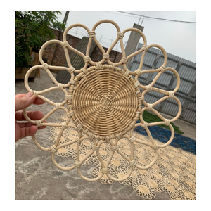 Mantel Individual de ratán hecho a mano colorido para decoración de boda-Mantel Individual de cargador de ratán tejido ecológico para sostener el plato - Product Image 5