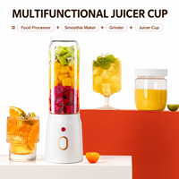 Nieuwe Design 600ML Draadloze Draagbare Sapcentrifuge Blender Multifunctionele Oplaadbare Fruit Smoothie Maker voor Thuis, Reizen en Kantoor