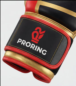 ถุงมือชกมวยหนังแท้สีทอง ProRing Professional ผลิตด้วยมือ พร้อมโฟมฉีดขึ้นรูป สำหรับการฝึกซ้อม - Product Image 5