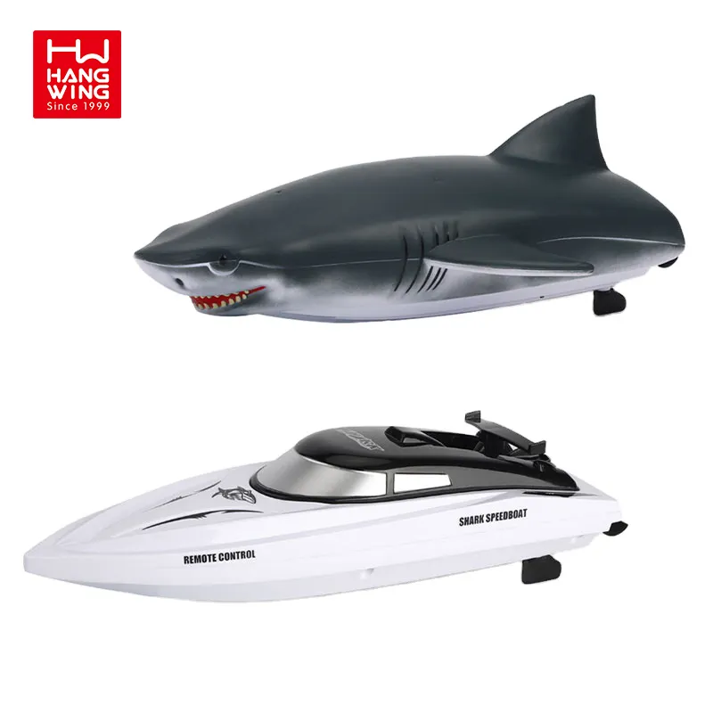 Jouets d'été Shark 2021 Rc Ship Bo jouet électrique Shark haute vitesse Barco De contrôle à distance bateau télécommandé boîte De couleur en plastique