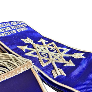 Orden de bajo precio del monitor secreto Arco provincial de faja de acero Bordado personalizado Faja masónica para uniforme - Product Image 3