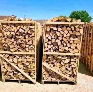 100% Hardwood BIOMASS Dried Kiln Hardwood <b>Logs</b> on 2m3 Crates 25cm Dried Birch Ash Firewood <b>Logs</b> for Burning Warming - Product Image 2