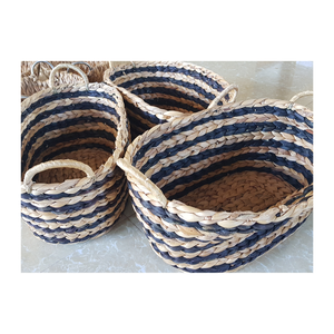 Cestas de ratán personalizadas, tejido rectangular, agua Natural, jacinto, paja, algas marinas, bandeja, almacenamiento de lavandería, cesta cuadrada, decoración de 99 GD - Product Image 3