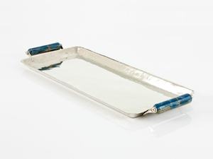 Plateau de service en acier inoxydable avec poignée en résine, design moderne, passe au lave-vaisselle, vaisselle de cuisine, mariage, restaurant - Product Image 5