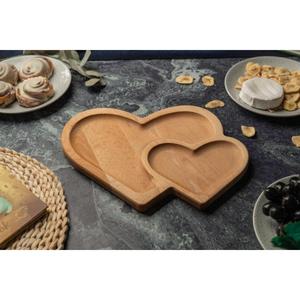 ถาดเสิร์ฟคุกกี้บราวนี่ด้วยความร้อนแบบคู่ถาดไม้มะม่วงใช้ซ้ำได้ถาดไม้สำหรับเป็นของขวัญขึ้นบ้านใหม่ - Product Image 3