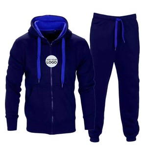 Ensemble de survêtement pour homme imprimé uni 2 pièces avec sweat-shirt à manches longues antibactérien et à séchage rapide et pantalon de survêtement - Product Image 4