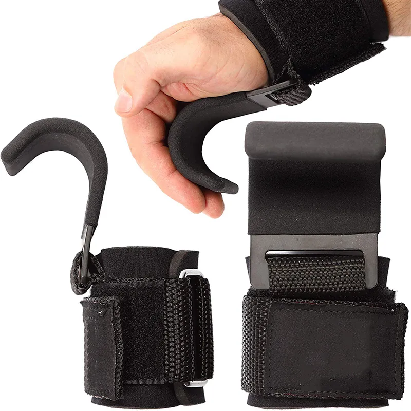Hot Selling Heavy Duty Weight Lifting Hooks Gym Power Training Wristband Grip Pull Up Weightlifting Hook OEM Service