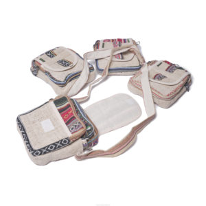 Hemp Bag Eco Friendly Striped Customizable Side Bags <b>College</b> Book Bags Unisex Men Women Shoulder Carrier - Product Image 1
