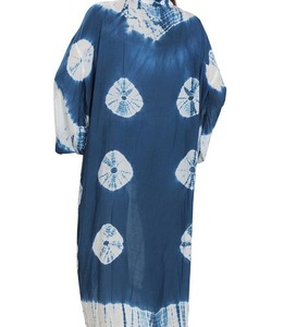 Nouvelle arrivée, robe longue d'été pour femmes, col en V, manches longues, 100% coton, robe kaftan formelle vintage - Product Image 4