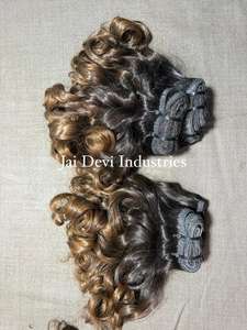 Cabello Rizado Birmano Crudo en Paquetes Sin Procesar al por Mayor, Cabello Humano Natural Indio Virgen Rizado, Extensiones de Cabello Humano - Product Image 4