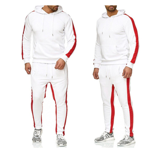 Chándal de nuevo diseño con logotipo personalizado, chándal de lana para hombre, sudadera, traje con capucha y pantalones de chándal, chándal de Jogging de Color en contraste - Product Image 4