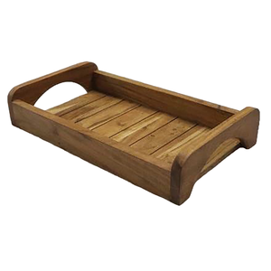 Bandeja para servir alimentos de madera de diseño moderno rectangular de gran tamaño de alta calidad con bandejas decorativas con mango de agujero a un precio más bajo - Product Image 2