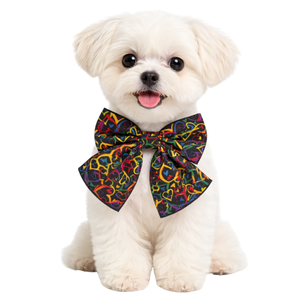 Collar Ajustable para Perro con Diseño de Corazón y Lazo Marinero, Accesorio Ligero de Tela con Hebilla Fácil de Ajustar - Product Image 1