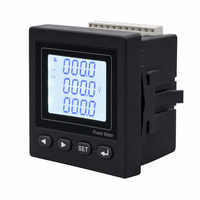 Meter Energi LCD Multifungsi Tiga Fasa Empat Kawat RS485 Modbus RTU Panel Mounted Power Meter 72 X 72 mm
