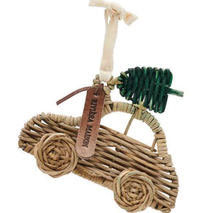 Artículos calientes para Navidad 2025 ratán mimbre estrella colgante vestido de ratán para árbol Vintage decoraciones navideñas adornos navideños - Product Image 1