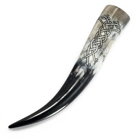 Corne à boire Viking de haute qualité corne de boeuf naturelle polie pour bière vin vodka avec support Design nordique sain
