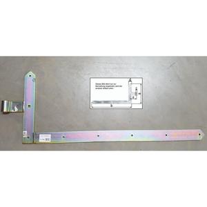 Perfil de Acero Galvanizado Amarillo 400x1000x20x60x120mm para Bisagras de Puertas de Garaje, Cercas, Enrejados y Portones - Product Image 1