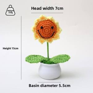 Muñeca de Algodón de Girasol Personalizada al por Mayor, Decoración para el Hogar y la Oficina, Regalo de Energía Positiva para Todas las Estaciones - Product Image 3