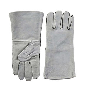 Wholesale Customized Cowhide Leather Safety <b>Gloves</b> High Quality <b>Long</b> Welding <b>Gloves</b> Heat Resistance Working <b>Gloves</b> Custom Logo - Product Image 5
