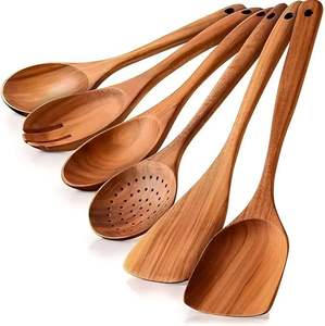 Cuillères de cuisson en bois de manguier avec surface lisse et tailles personnalisées Ensemble de cuillères en bois d'acacia avec polissage sans danger pour les aliments pour un usage quotidien en cuisine - Product Image 5