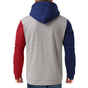 Vente en gros oem logo broderie personnalisée couleur unie sweat à capuche en polyester promotionnel unisexe pas cher pour hommes - Product Image 2