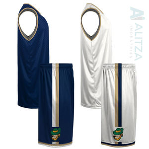 Ensemble de maillots de basket-ball personnalisés, respirants, antibactériens, à séchage rapide, en polyester, réversibles, taille plus, pour hommes/femmes, équipes adultes - Product Image 3