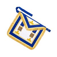 Delantal Masónico de Lujo Bordado a Mano, Personalizable, con Luces LED Intermitentes, Embalaje Personalizado con Logotipo, Diseño de Maestro de la Gran Logia
