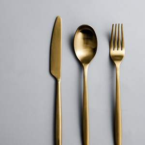 Cubiertos Metálicos Modernos para una Mesa de Comedor Minimalista que Ofrecen Líneas Limpias y un Manejo Confortable - Product Image 4