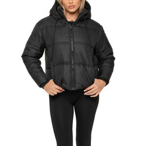 แจ็กเก็ตขนเป็ดแขนยาวสำหรับผู้หญิงแจ็กเก็ตกันลมเสื้อแจ็กเก็ตขนเป็ดสำหรับฤดูหนาวออกแบบโลโก้ได้ตามต้องการ - Product Image 6