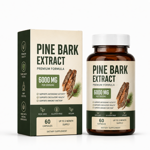 Cápsulas Veganas de Corteza de Pino de Calidad de Exportación, 60 Unidades, para Mercados de EE. UU. y la UE, Etiqueta Limpia, Defensa Antioxidante, Precio de Proveedor Mayorista - Product Image 1