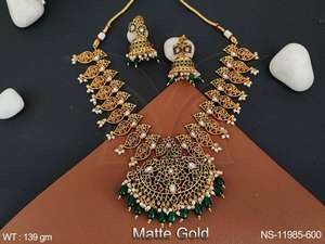 Magnifique bijoux de créateur de style fantaisie Kemp Design polonais en or mat Accessoires de bijoux traditionnels Ensemble de colliers courts kemp - Product Image 5