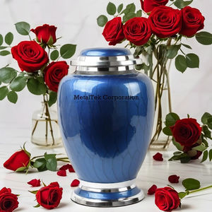 Urne funéraire en métal aluminium violet de style américain Couleurs personnalisées Cendres adultes Souvenir funéraire Prix de gros Bocaux funéraires - Product Image 4
