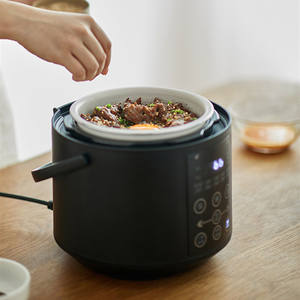 Cuociriso Elettrico Portatile da 750W con Pentola in Ceramica Smaltata da 2L, Multifunzione a Pressione 24H, Include Paletta e Tazza Dosatrice - Product Image 5