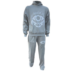 Ensemble sweat à capuche en coton personnalisé pour hommes sérigraphie ensemble de joggers streetwear sport survêtement jogging décontracté - Product Image 1