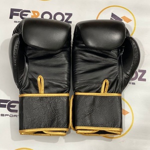 Guantes de Boxeo Profesionales de Entrenamiento de Kickboxing Modelo Más Reciente, Color Blanco Dorado, con Logotipo Personalizado y Nombre, para Sparring - Product Image 3