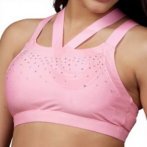 High Quality Women Impact Sportswear Workout <b>Rhinestones</b> Bra High Elastic Fitness <b>Top</b> Seamless Sports Bra OEM - Product Image 1