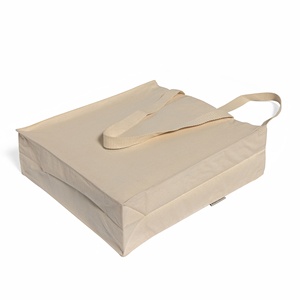 Organic Cotton Canvas Tote Bag Organic Shopper <b>Medium</b> Size Long Handles Zipper Screen/Letter for Daily Use Advertising Gift - Product Image 5