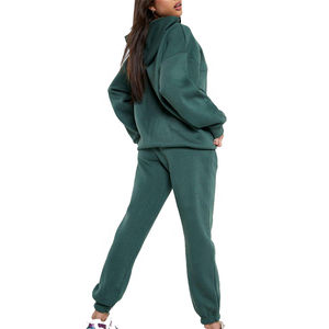 Elegante sudadera de lana informal para mujer con Sudadera de cuello redondo y joggers cónicos a juego diseñados para un estilo cómodo - Product Image 2