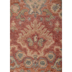 Erbe Classic Floral Wool Rugs <b>Red</b> and Orange Hand Knotted for Home or Teen's Room-Model GS-1054 by Jaipur Rugs - Product Image 3