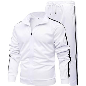 Survêtements coupe-vent personnalisés pour hommes, ensemble de 2 pièces avec fermeture éclair sur le devant, joggers de couleur contrastée pour l'école d'athlétisme, nouvel arrivage - Product Image 6