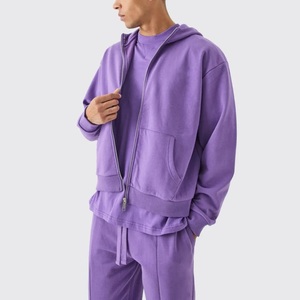 Le meilleur prix de l'usine pakistanaise survêtement zippé pour hommes qualité supérieure nouveau style à manches longues évasé deux pièces poids lourd grande taille - Product Image 6